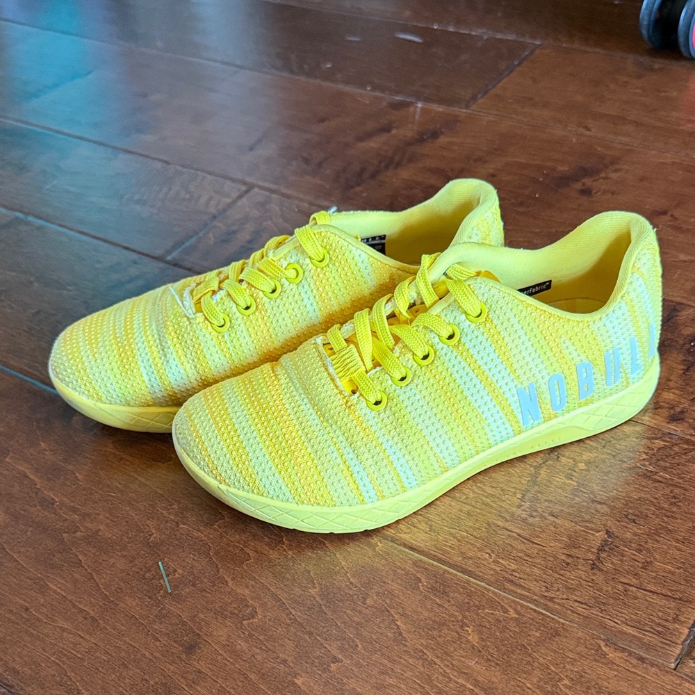 NOBULL Yellow Striped Sneakers